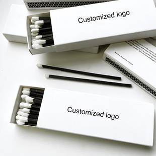 可定制火柴现货库存火柴出口品质原创黑杆白头白盒蜡烛长火柴盒装