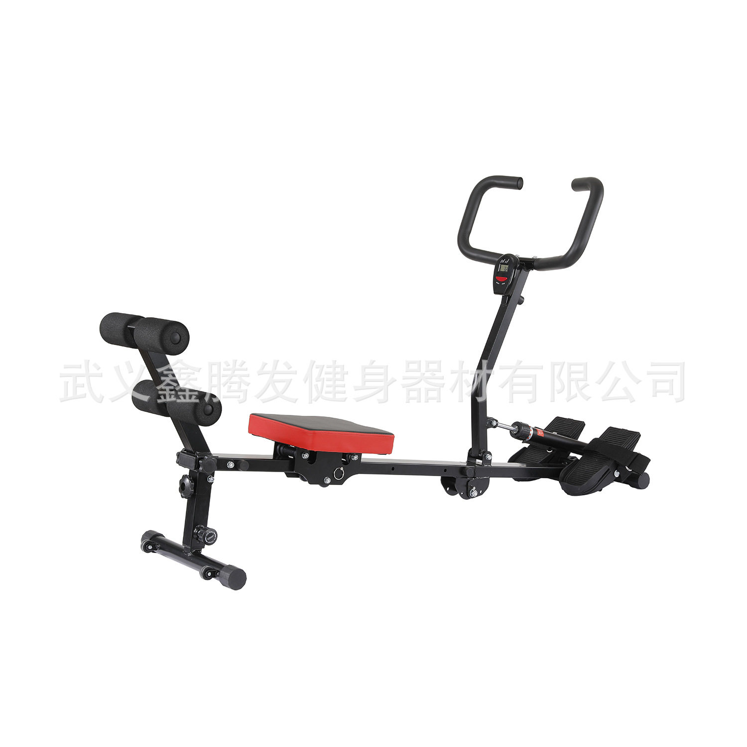 跨境家用划船机可折叠水阻力一体室内简易运动训练健身器材划船