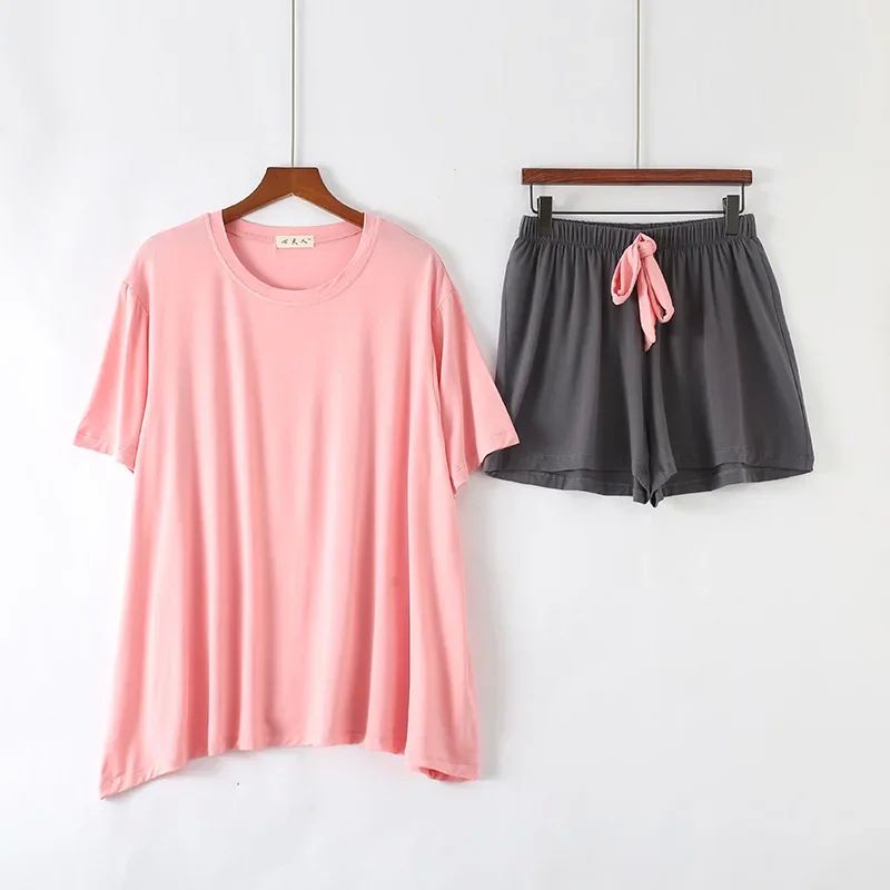 Summer 2025 new ladies casual pajamas suit modal short sleev