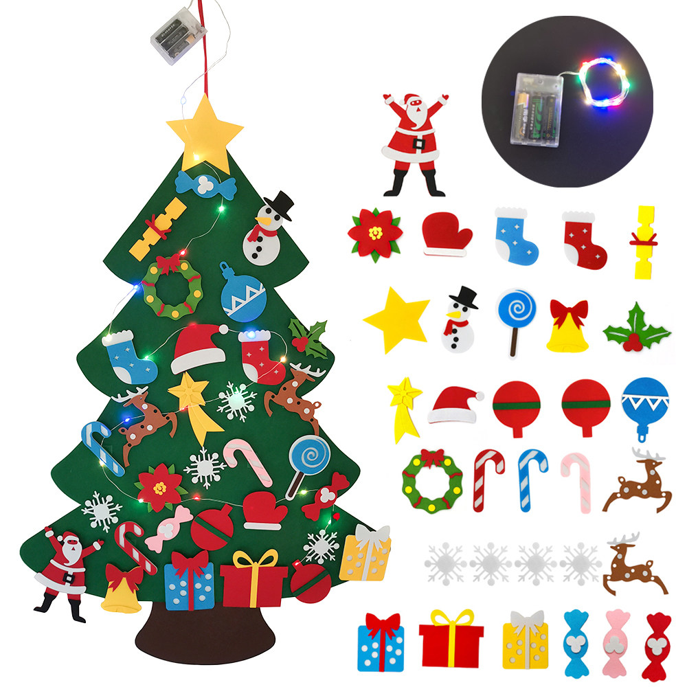 led kids diy felt christmas tree christmas decoration for ho