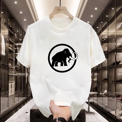 Mammoth Elephant Simple Design Short Sleeve T-shirt Men's Fa