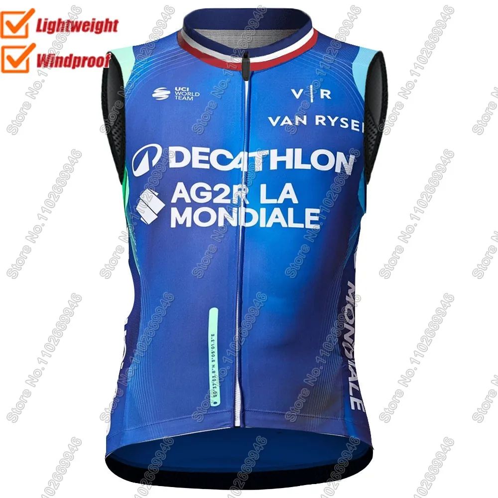 France 2025 Ag2r Team Cycling Vest Windproof  Belgium Wind V