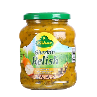 进口冠利芥末青瓜蓉汉堡酱350g三明治面包酸黄瓜酱蛋黄酱低脂酱料