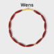 Wens「瓶」系列橄榄形红玛瑙串珠复古项链女复古红黑双色小众项链