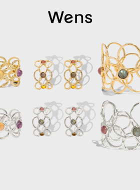 【大乐严选】23号 Wens 【花神系列】花神镂空戒指手镯耳环套组