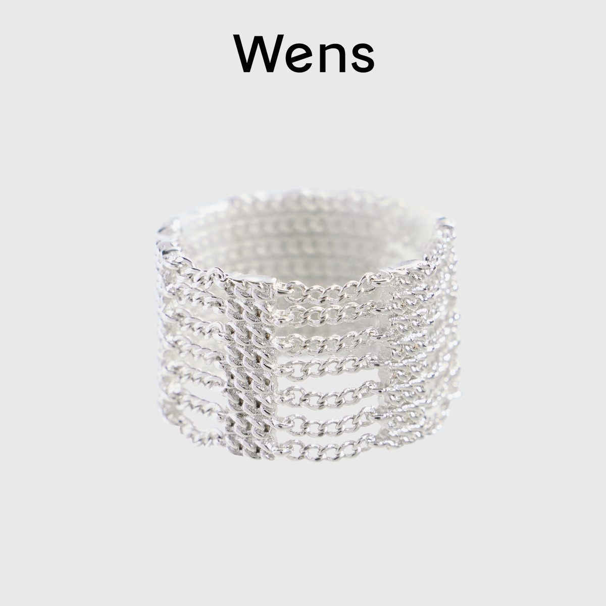 [方枪枪推荐]Wens浮光流苏链条拼接软戒指宽版简约小众设计指环
