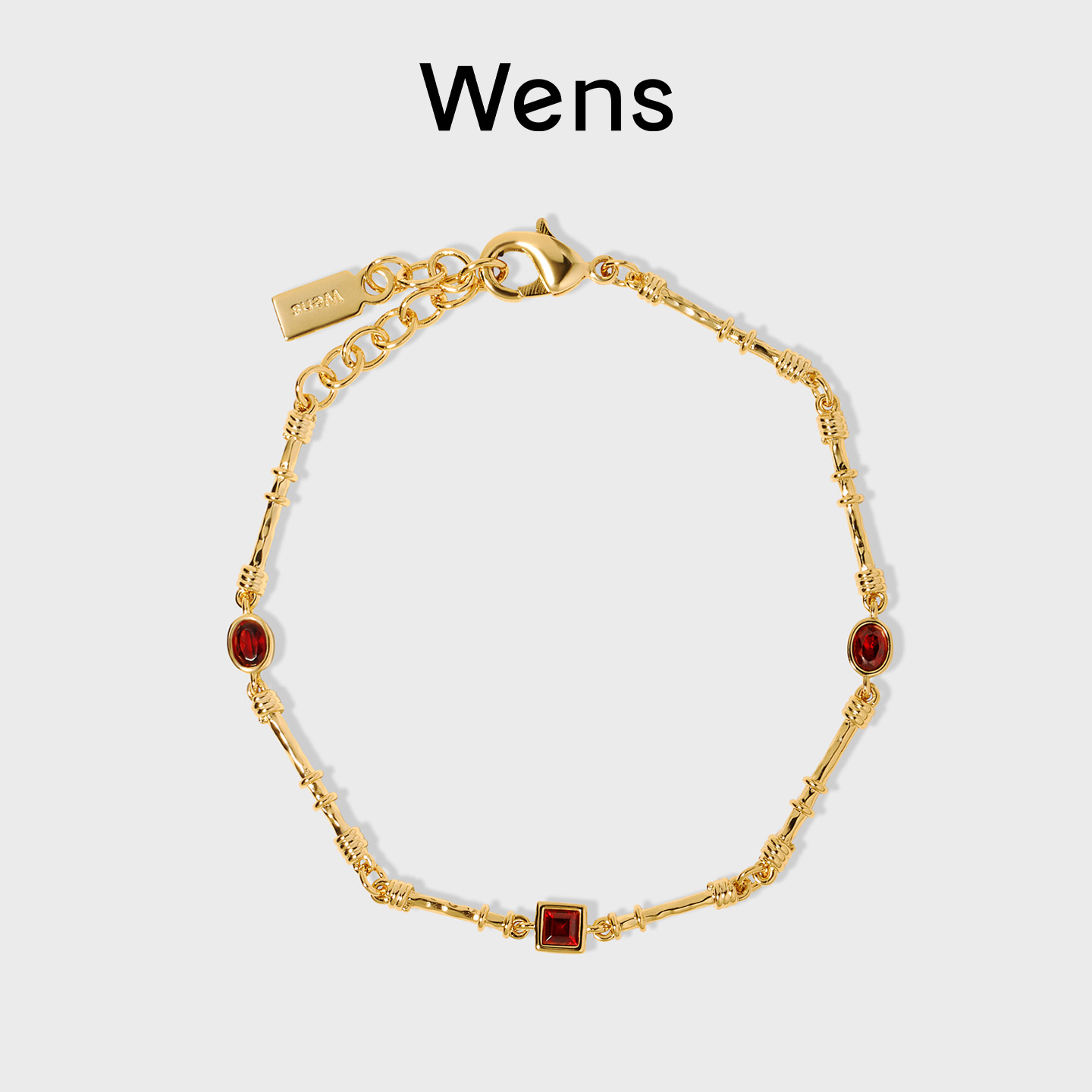 Wens格致系列Edge几何镶石手链