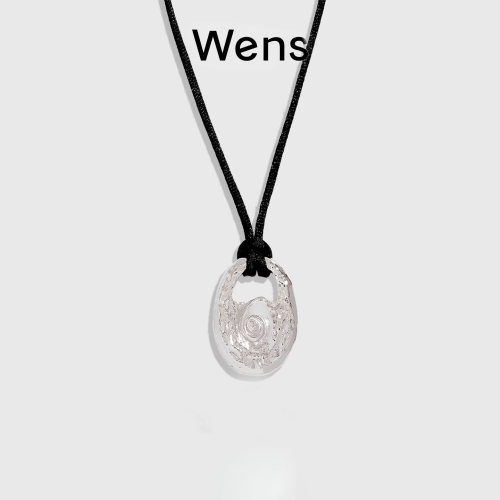 Wens海螺造型编织绳项链毛衣链女