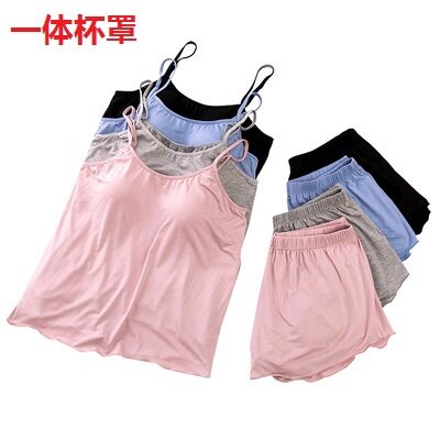特大码吊带短裤睡衣家居服