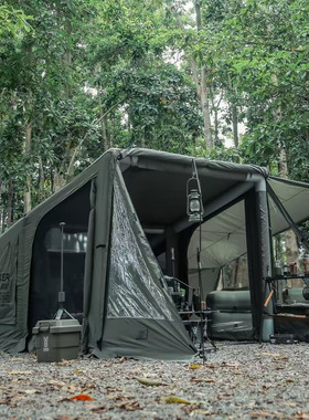 山也至子BUNKER地堡充气帐篷露营户外军事风一室一厅棉布