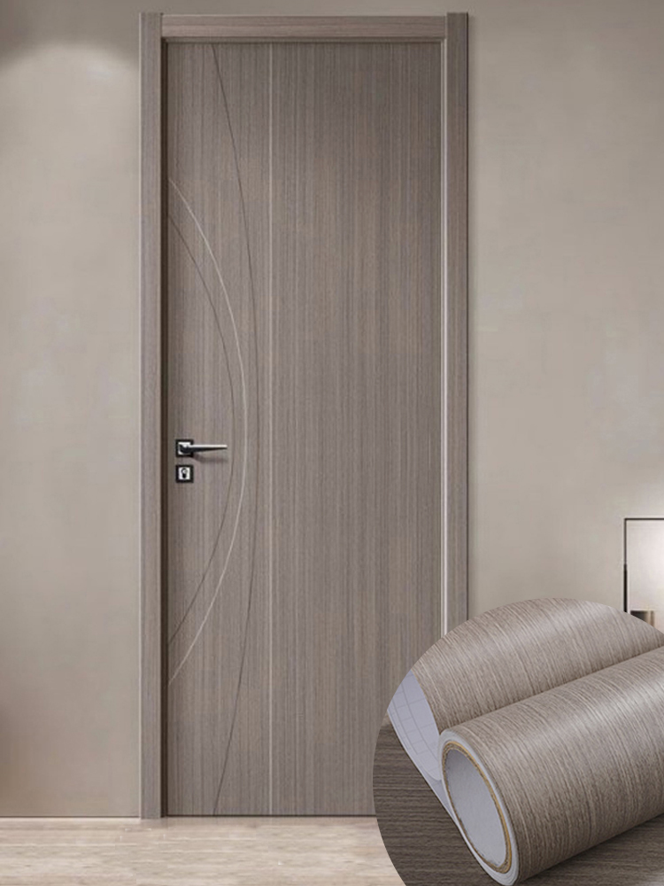 家具翻新灰色仿木纹橱柜防油墙纸