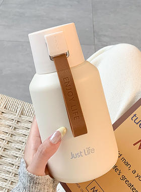 简约保温杯女生高颜值大容量水杯高档便携2025新款不锈钢杯子男生