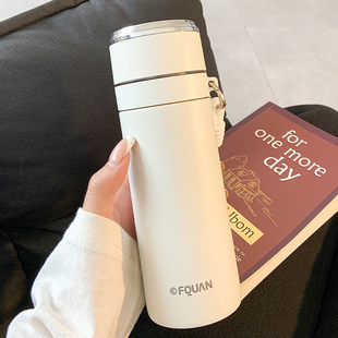 简约保温杯男女士高颜值2025新款 便携水杯316不锈钢商务泡茶杯子