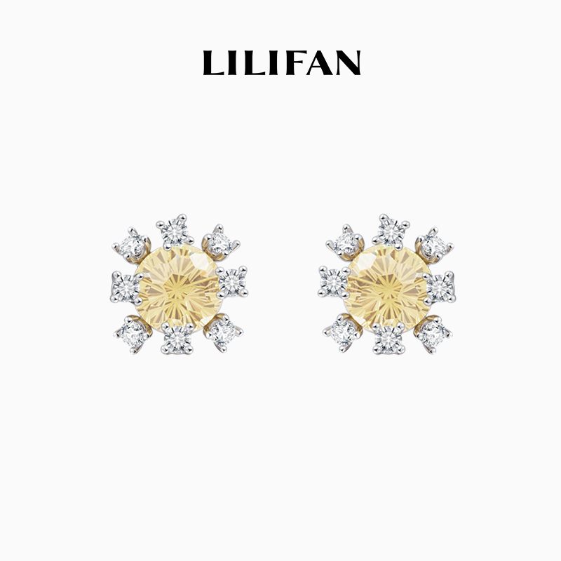 LILIFAN黄宝石耳钉轻奢