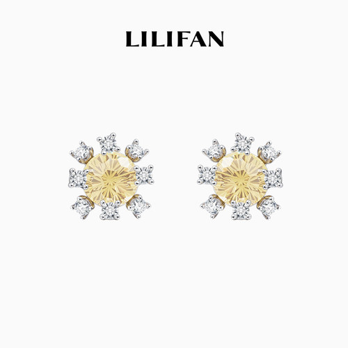 LILIFAN黄宝石耳钉轻奢