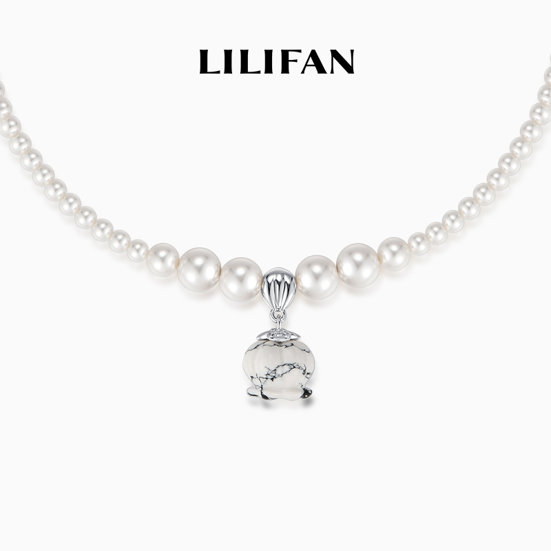 LILIFAN莉莉梵铃兰珍珠松石项链