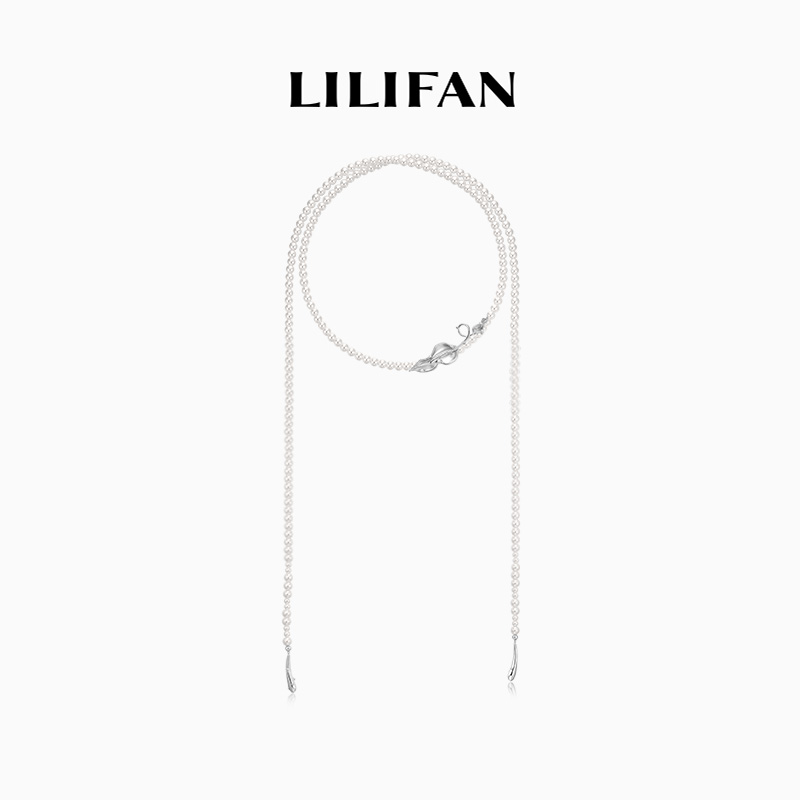 LILIFAN莉莉梵 花蕊珍珠长项链 可拆卸双层叠戴高级感珍珠项链