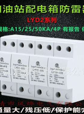 T1一级配电箱柜加油站避防雷浪涌保护器LYD2-A15/25/50KA 10/350