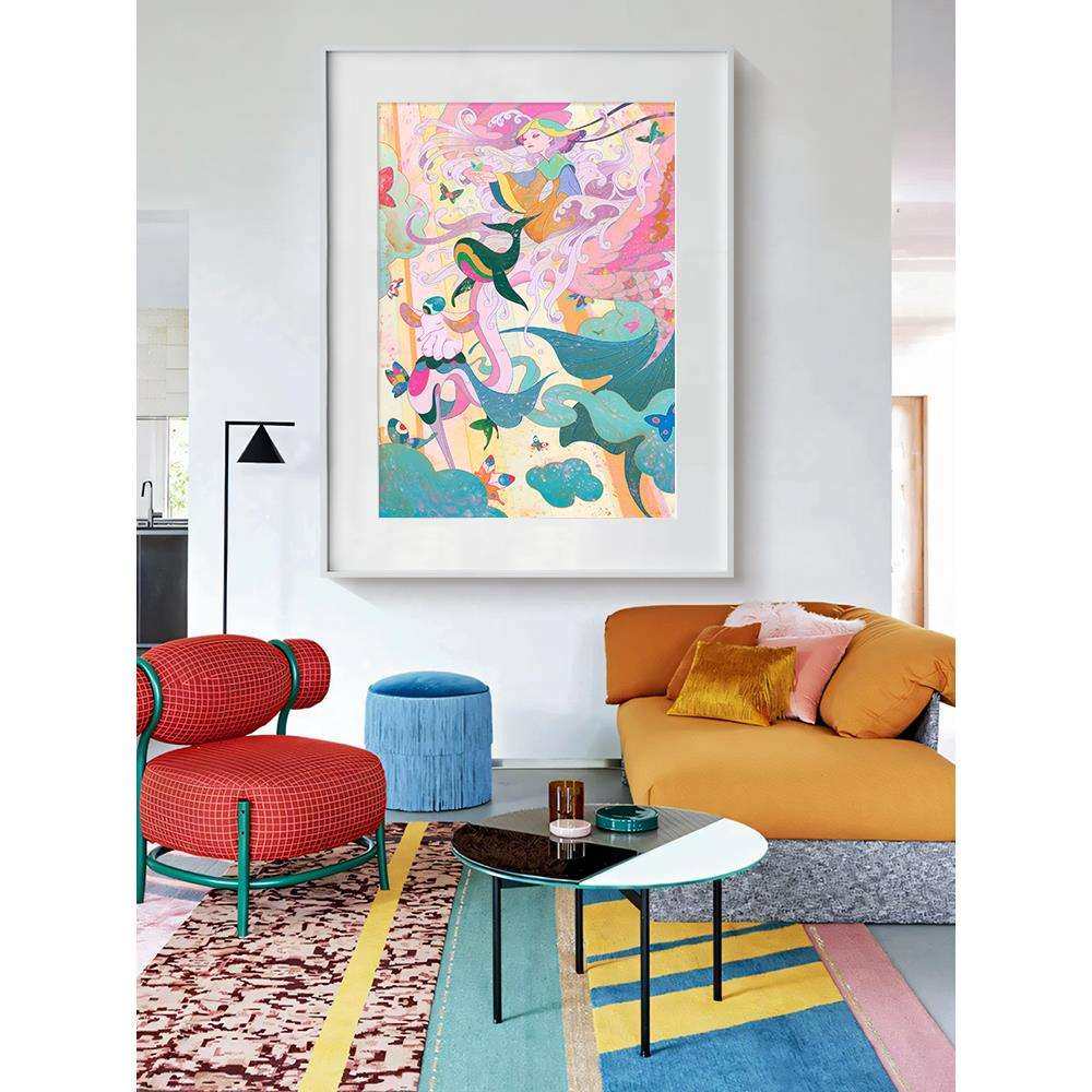 小众艺术客厅纯手绘油画抽象卡通沙发装饰画潮流艺术玄关高级挂画,机械设备,其他机械设备,淘宝优惠券,粉丝福利购,淘宝优惠卷