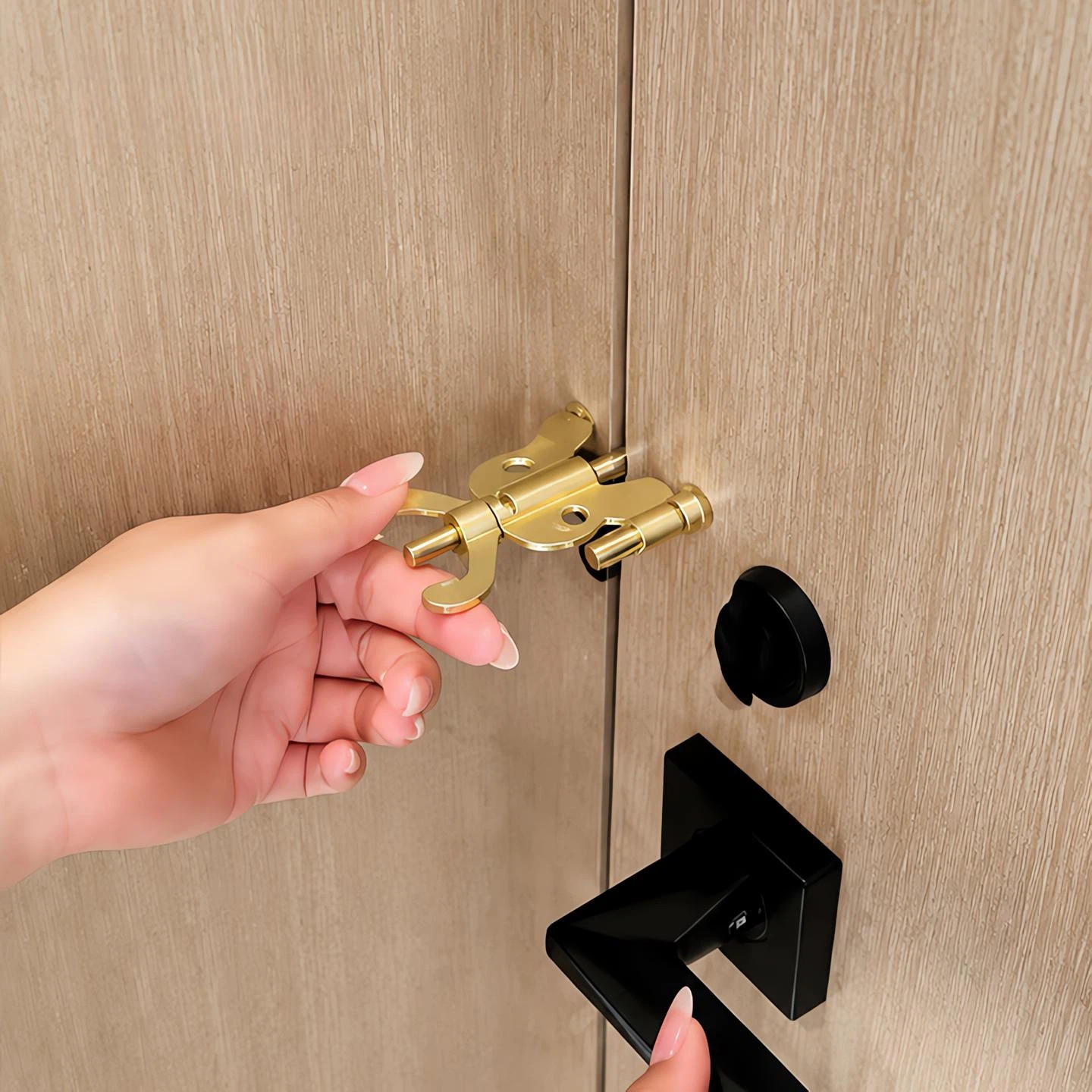 便携防盗防撞出门旅行门器锁扣顶门器便捷蝴蝶阻门器门锁酒店专用