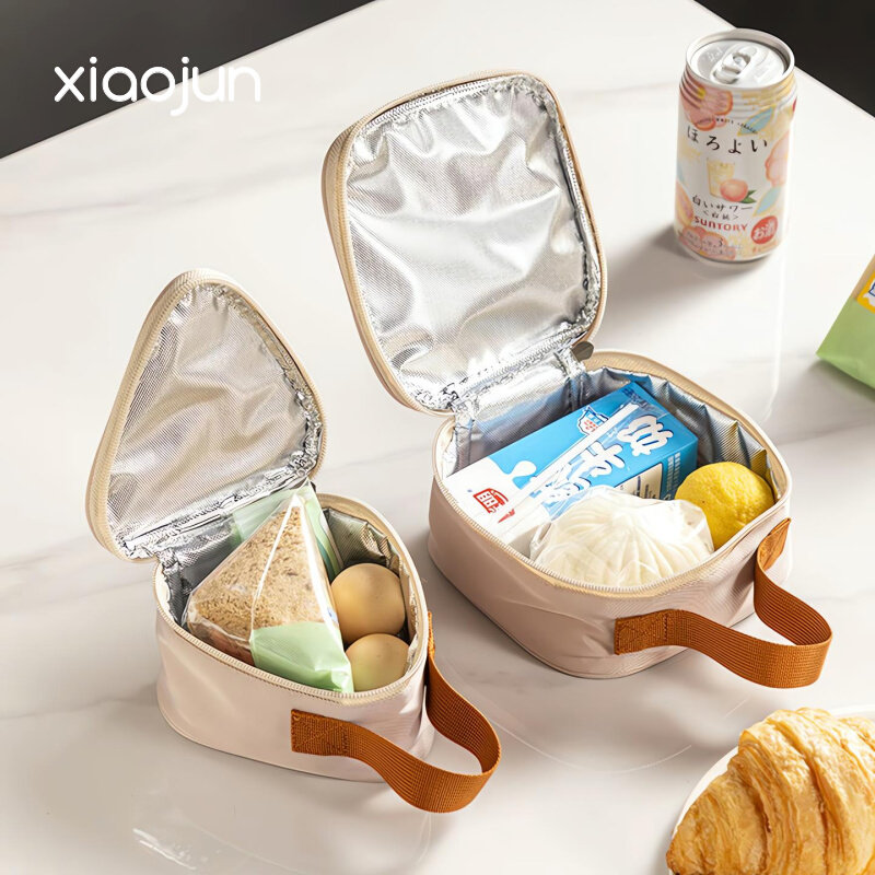 早餐包高颜值可爱便携学生迷你立体三角早饭保温袋小号手提保温包,收纳整理,饭盒袋,淘宝优惠券,粉丝福利购,淘宝优惠卷
