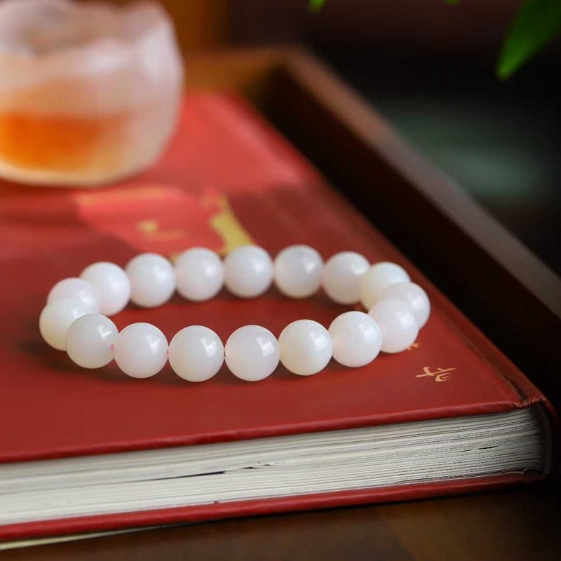 天然新疆和田玉玉器工厂店青海料老料淡淡藕粉色珠圆玉润手串带证,珠宝/钻石/翡翠,手饰,淘宝优惠券,粉丝福利购,淘宝优惠卷
