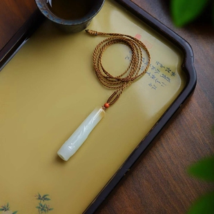 天然新疆和田玉玉器工厂店俄料老料俏糖色节节高玉石竹节吊坠挂件