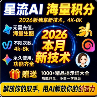 星流aiNano Banana2 .04.5无限图片视频制作会员积分永久豆包ai