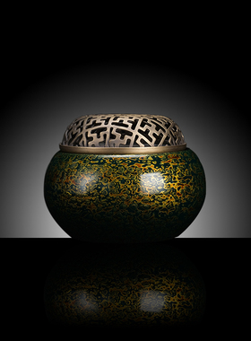 donguan冬官大漆香炉犀皮漆器家用客厅摆件装饰室内熏香 静波鸿