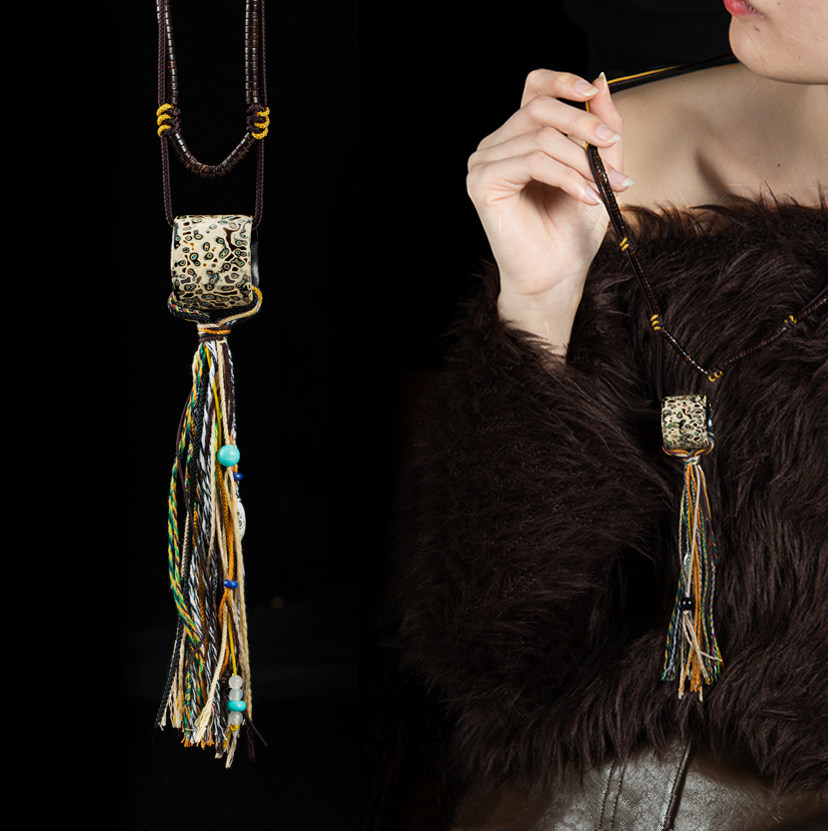 donguan冬官大漆藏式项链女手工编绳设计漆器文玩工艺品 思华源