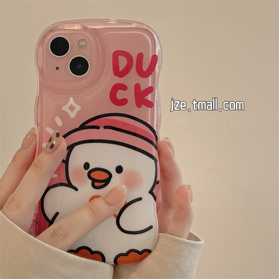 华为p60手机壳可爱少女粉鸭子