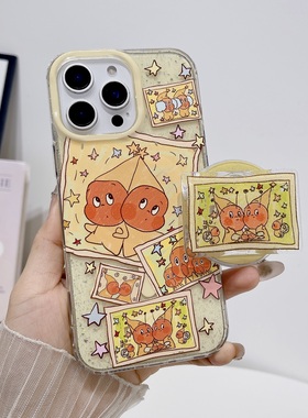 闪粉星星人磁吸支架适用三星GALAXYS25fe手机壳S24Ultra女款全包防摔s23+可爱ins风苹果17卡通iphone16promax