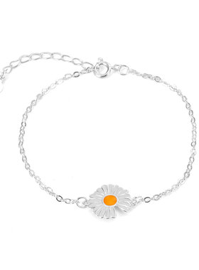 XXOFF990足银小雏菊闺蜜小众轻奢简约风银白色女士手链礼物