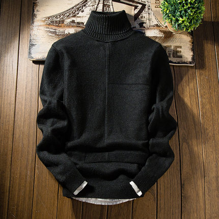 Male Sweater Winter Pullover Turtle Neck Men s Jumper White