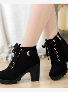 2018 women winter ladies high heels shoes Martin boots 41 40