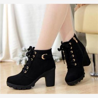 2018 women winter ladies high heels shoes Martin boots 41 40
