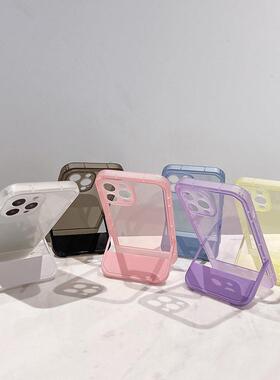 clear Stand Holder Case cover Clear for Iphone 16 15 14 13 12 11 XR XS X pro Max PLUS