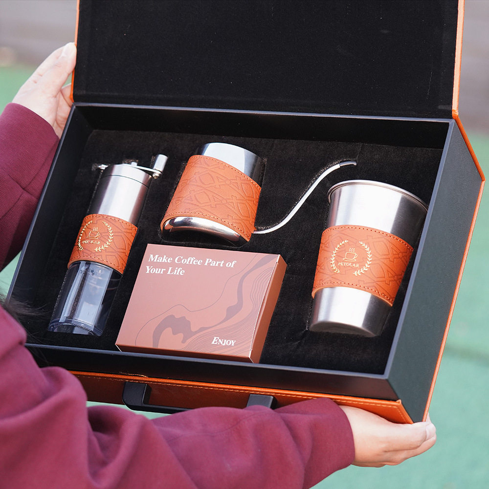 新年咖啡机礼盒现货批发手冲咖啡壶套装过年送客户商务咖啡杯礼品