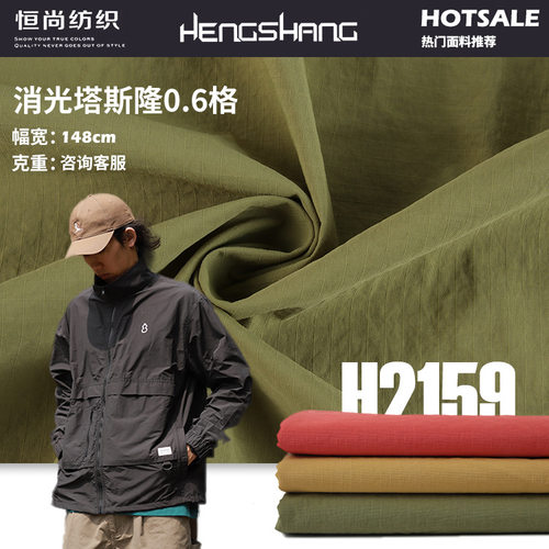 消光塔斯隆0.6格 秋冬保暖羽绒服冲锋衣面料 时尚风衣尼龙面料