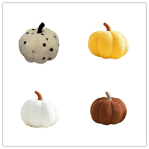 波点南瓜抱枕北欧复古风南瓜靠枕轻奢家居摆件儿童南瓜枕