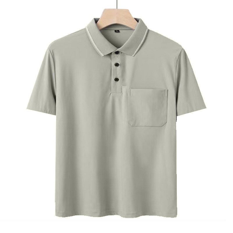 纯棉爸爸短袖t恤翻领中年男士夏Polo衫