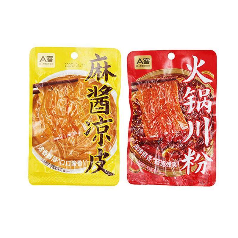 A+客麻酱凉皮火锅川粉木耳拌面即食风味粉皮解馋小零食休闲小吃