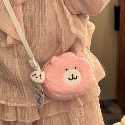 chiikawa吉伊小熊包斜挎单肩包毛绒小型包包轻便卡通可爱2024新款
