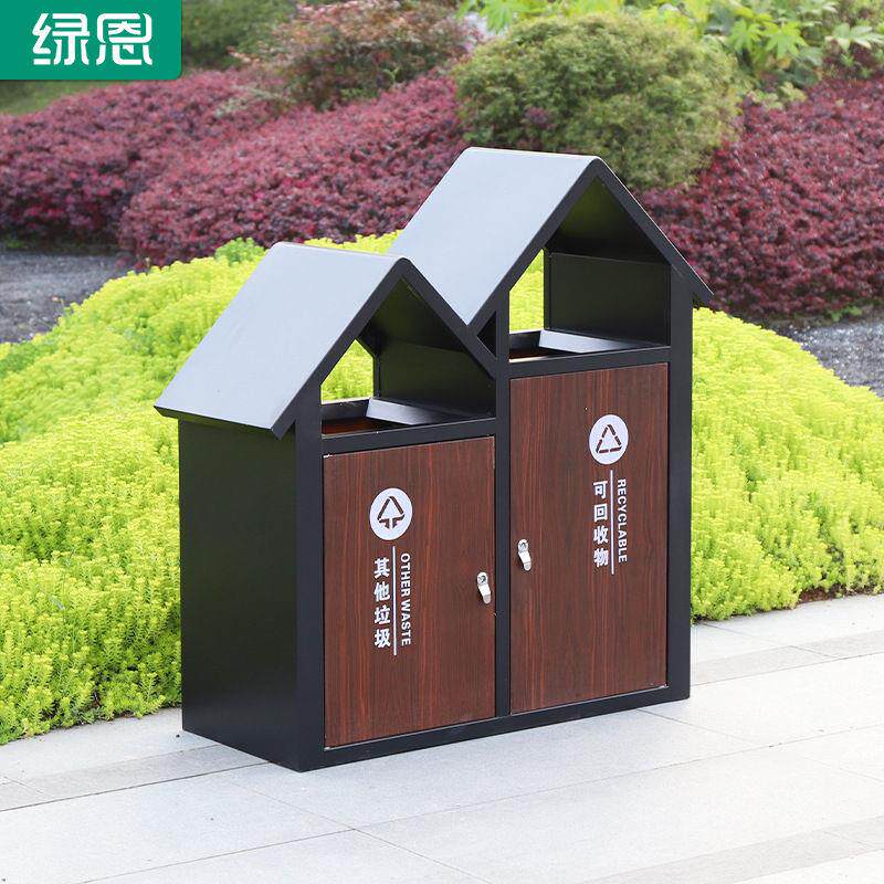 公园景点创意分类垃圾桶地产中式果皮箱室外仿古中国风垃圾箱