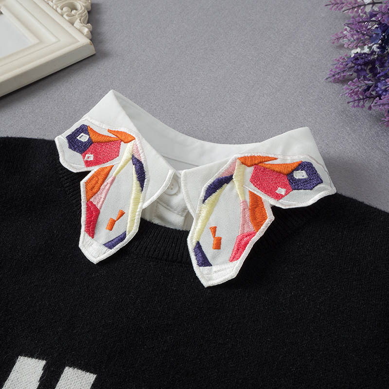 蔓艺领绣刺绣花边内搭衬衫假衣领