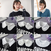 百搭假领子女毛衣卫衣装 饰领子春秋冬季 娃娃领节约衬衣领内搭翻领