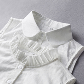 木耳边装 饰假领子女春秋冬假衣领韩版 尖领圆领女士荷叶边衬衣立领