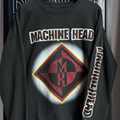 Vintage高街长袖 240g T恤 Machine Head 罕见 重磅破坏tee