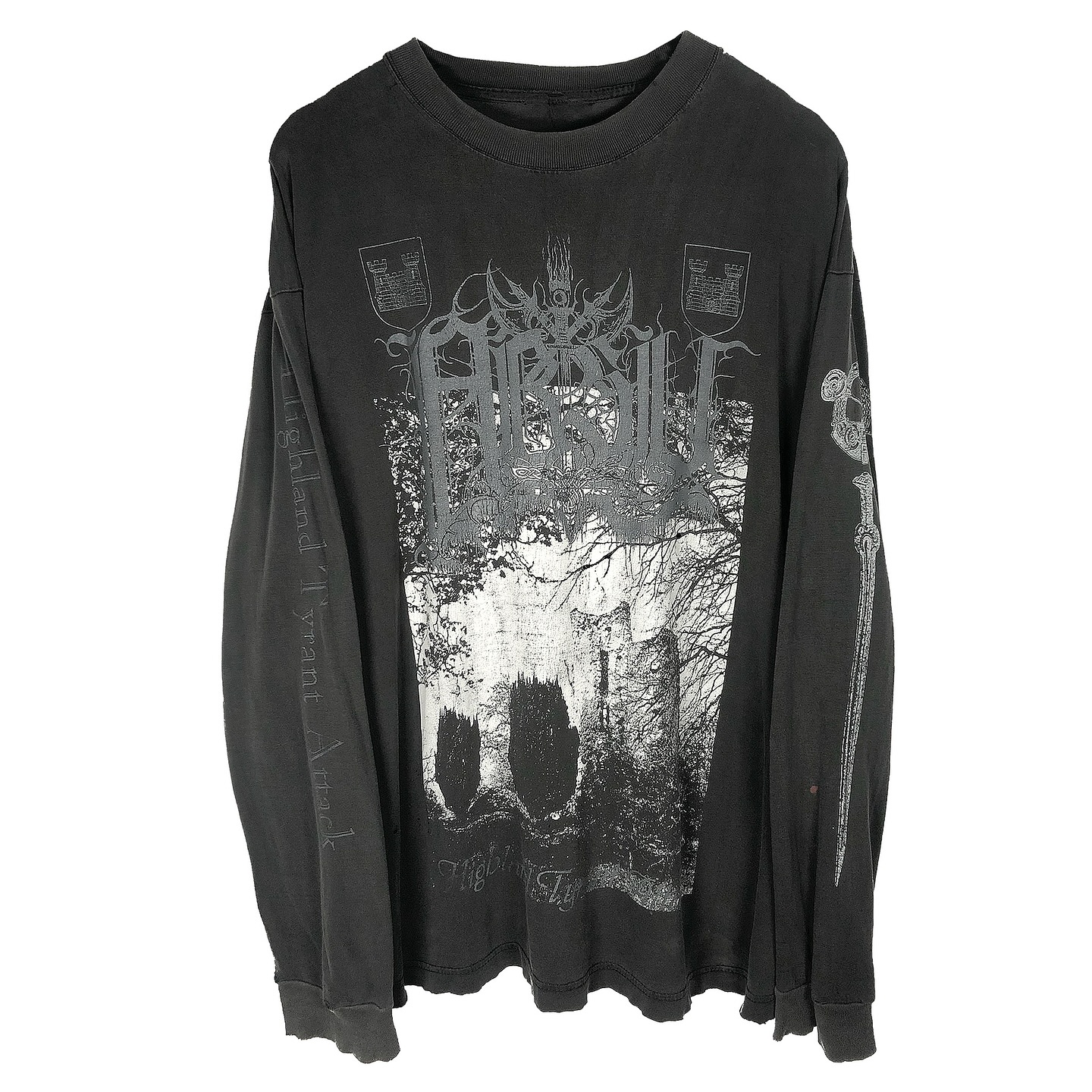 美式复古重磅哥特系暗黑系潮流艺术野性自由反叛土酷返祖长袖T恤