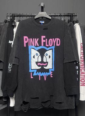 孤品手工!平克弗洛伊Pink Floyd1994The Division Bell破洞真两件